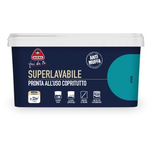 Secchio di pittura per interni lavabile Boero, colore Ottanio.