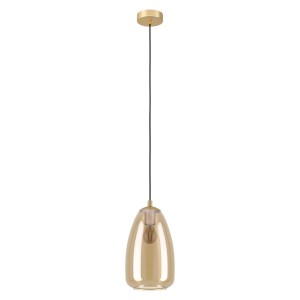 Lampada a sospensione in vetro color oro della categoria Sospensioni.
