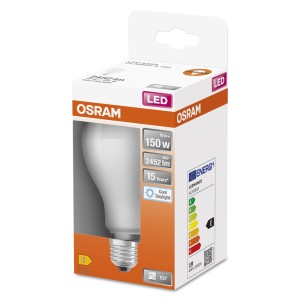 Lampadina LED E27 OSRAM nella confezione, 10W, sostituzione 150W, 2452 Lumen, Cool Daylight