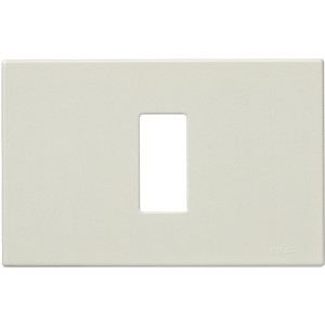 Placca t.b.t. per interruttori e prese, color crema.