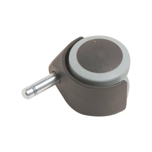Rotella doppia per sedia Ø 50mm con perno per pavimenti delicati, portata 40kg.