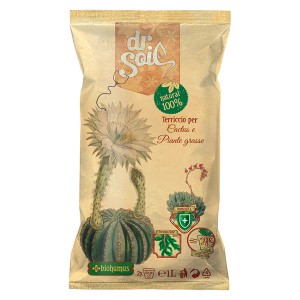 Confezione di terriccio per cactus Dr. Soil: Terriccio speciale per cactus e piante grasse.