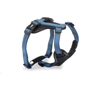Pettorina per cani t.b.t. blu con riflettori per maggiore sicurezza.