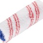 Rullo per vernice LUX, 12 cm, per verniciare con precisione piccole superfici. Rullo in microfibra con strisce rosse.