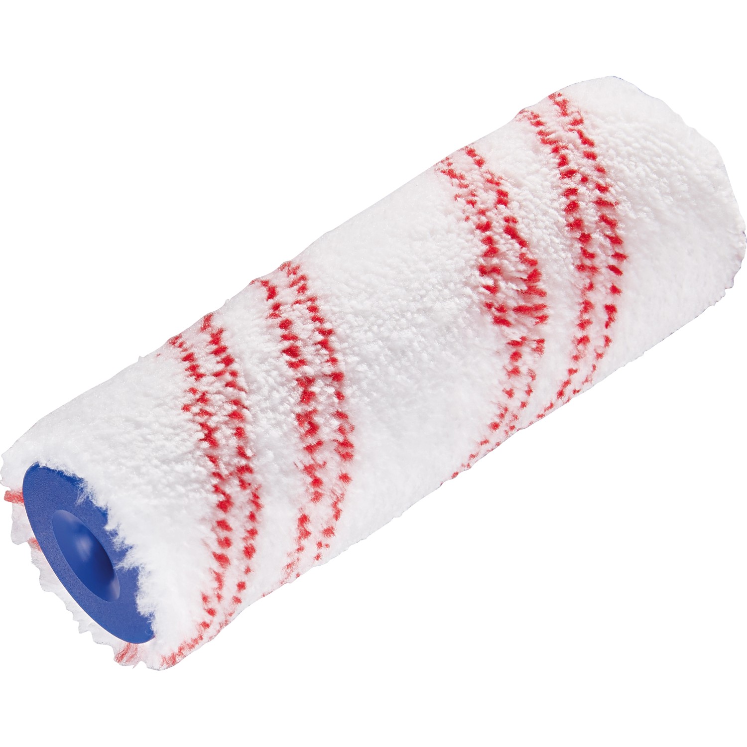 Rullo per vernice LUX, 12 cm, per verniciare con precisione piccole superfici. Rullo in microfibra con strisce rosse.