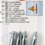 Fischer tasselli a espansione HM 5x37 SK, 4 pezzi, in metallo con viti per cartongesso e cavità.