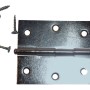 Cerniera in acciaio inox con viti per porte e mobili.