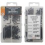 Set viti per legno, bronzo, testa svasata, 100 pezzi, assortite in scatola.
