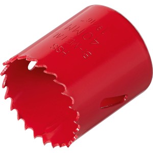 Seghe a tazza LUX Bi-Metallo rosse, Ø 44 mm, per legno, metallo e alluminio.