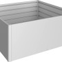 Aiuola rialzata Biohort, dimensioni 2x2 m, metallo argentato.