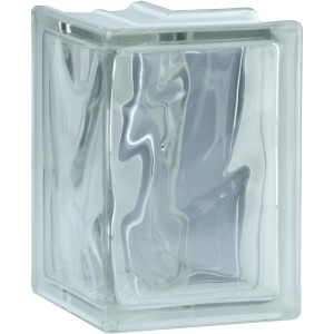 Blocco angolare in vetro BM Cloud Super White, 13,2x19x8 cm, per pareti interne in vetro.