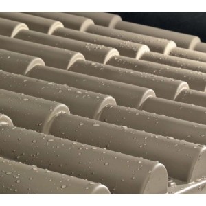 Casetta da giardino in PVC Tuscany 240 sp 20 mm bianco/tortora 229x262x220 cm