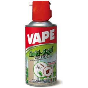Spray insetticida VAPE contro insetti striscianti come cimici, ragni e millepiedi.
