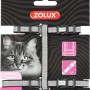 Pettorina per gatti Zolux, argento glitterato, regolabile con chiusura a clip.