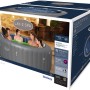 Confezione della vasca idromassaggio Bestway LAY-Z-SPA Santorini HydroJet Pro, 216x80cm, con informazioni sul prodotto.