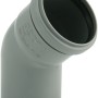 Curva grigia Marley HT a 45° DN 40 per tubi di scarico interni.