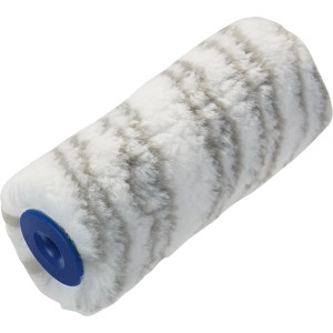 Rullo per pittura a dispersione LUX 12cm pelo corto, bianco/grigio.