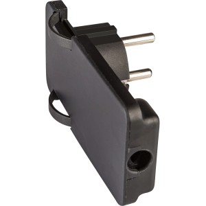 Adattatore per spina Spine nero per collegamento elettrico.