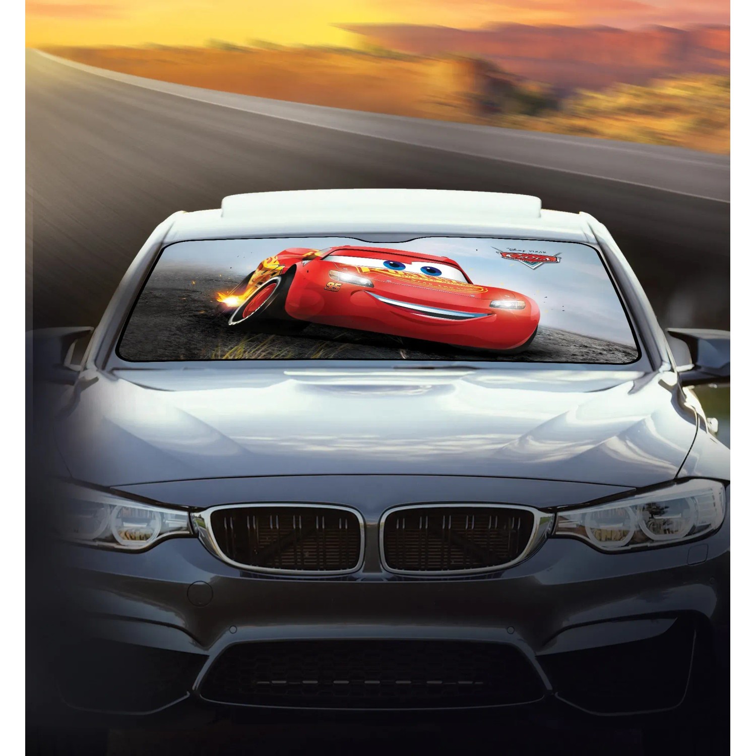 Parasole Auto Anteriore Batman - 130x70 Cm, In Alluminio Anticalore, Con Ventose, Richiudibile, Design Supereroe Giallo E Nero - 11