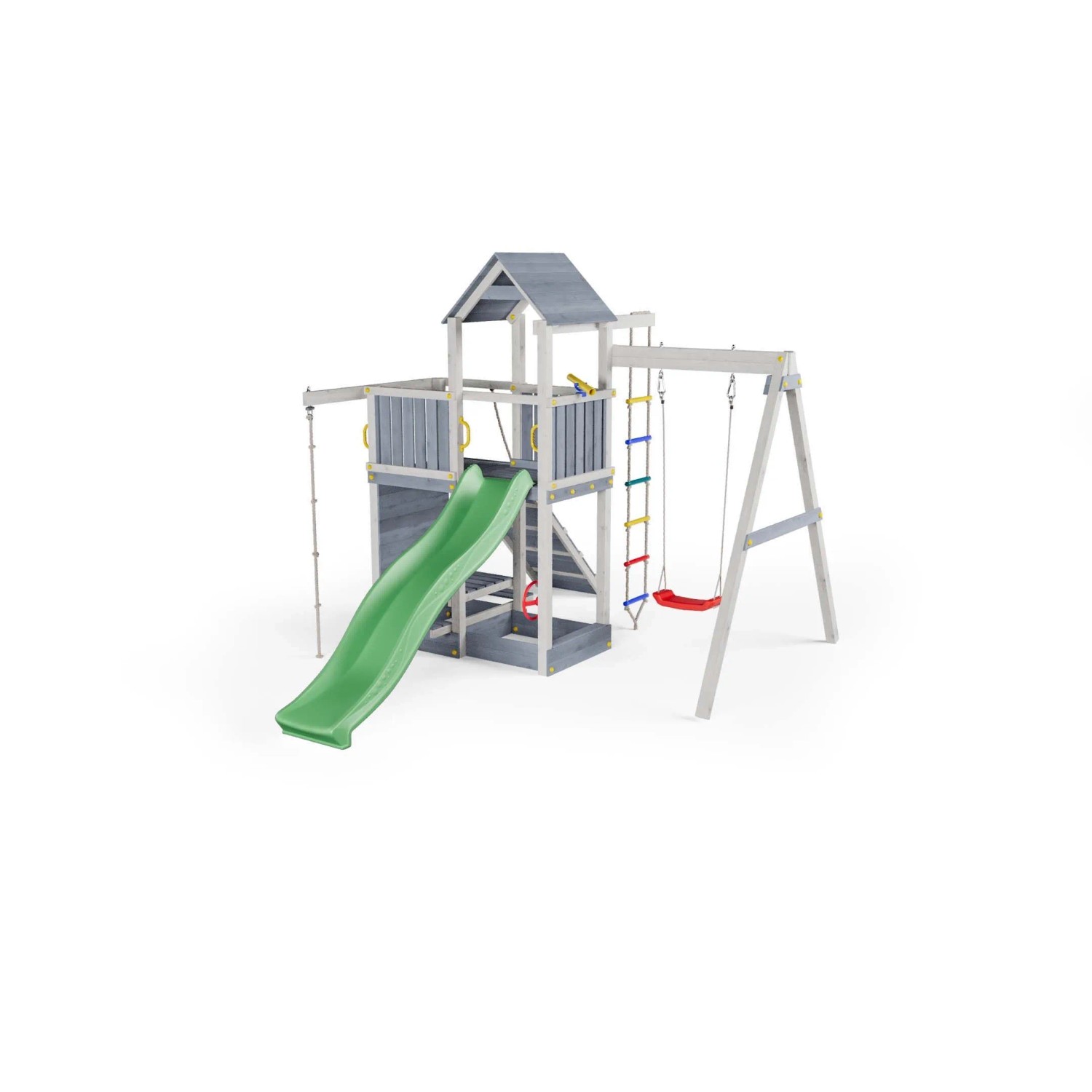 Gioco da giardino Activer con scivolo e altalena 390x285xh262 cm_5