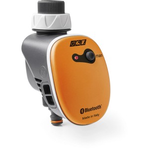Centralina per irrigazione arancione t.b.t. con Bluetooth per irrigazione giardino.