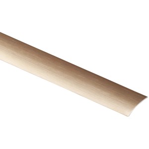 Profilo di transizione in alluminio color rame spazzolato, 25mm, autoadesivo.