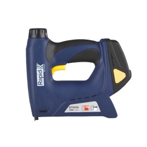 Cucitrice a batteria Rapid BTX530 blu per graffette e chiodi.