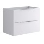 Mobile bagno t.b.t. bianco con due cassetti per il bagno.