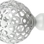 t.b.t. terminale per bastone per tenda, design a sfera, bianco.