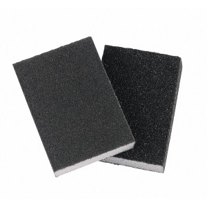 Set di spugne abrasive LUX, 2 spugne: media e grossa per levigare le superfici.