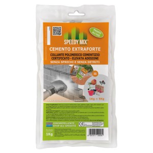 Speedy Mix Cemento Extraforte, sacco da 1 kg. Malta cementizia per materiali assorbenti.