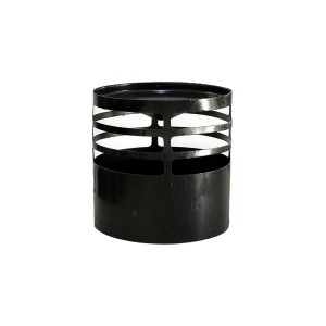 Cilindro nero t.b.t. per tubi di scarico fumi nella gamma Fumisteria e accessori.