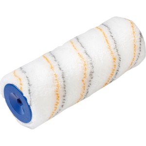 Rullo per pittura LUX 18cm, Polymix, a righe oro e grigie, per superfici lisce.