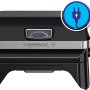 Campingaz Barbecue elettrico Attitude 2 Go Electric, grill da tavolo compatto nero con indicatore di temperatura.