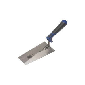 Cazzuola per intonaco LUX Berner Comfort 160 mm con manico bicomponente blu e nero.