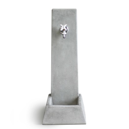 Fontana da giardino in cemento grigio H 77 cm