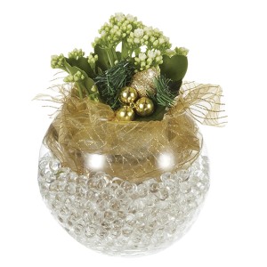 Calancola t.b.t. in vetro con elementi decorativi.