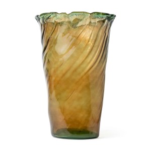 Vaso vitro in vetro scatola avana Ø32xH50 cm verdone