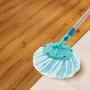 Testina di ricambio Leifheit per Clean Twist Disc Mop Ergo Micro Duo, azzurro/bianco, per dispositivi di pulizia.