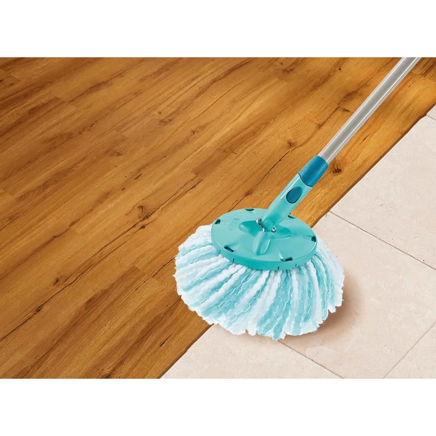 Testina di ricambio Leifheit per Clean Twist Disc Mop Ergo Micro Duo, azzurro/bianco, per dispositivi di pulizia.