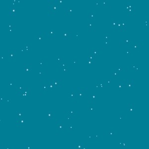 Pittura decorativa t.b.t.: Sfondo turchese con piccole stelle bianche.