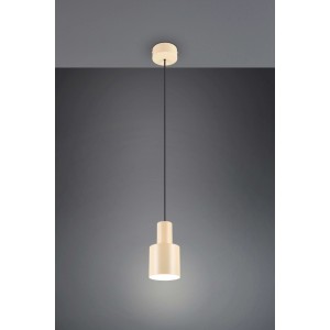 Lampadario a sospensione LED Agudo Ø12cm beige opaco