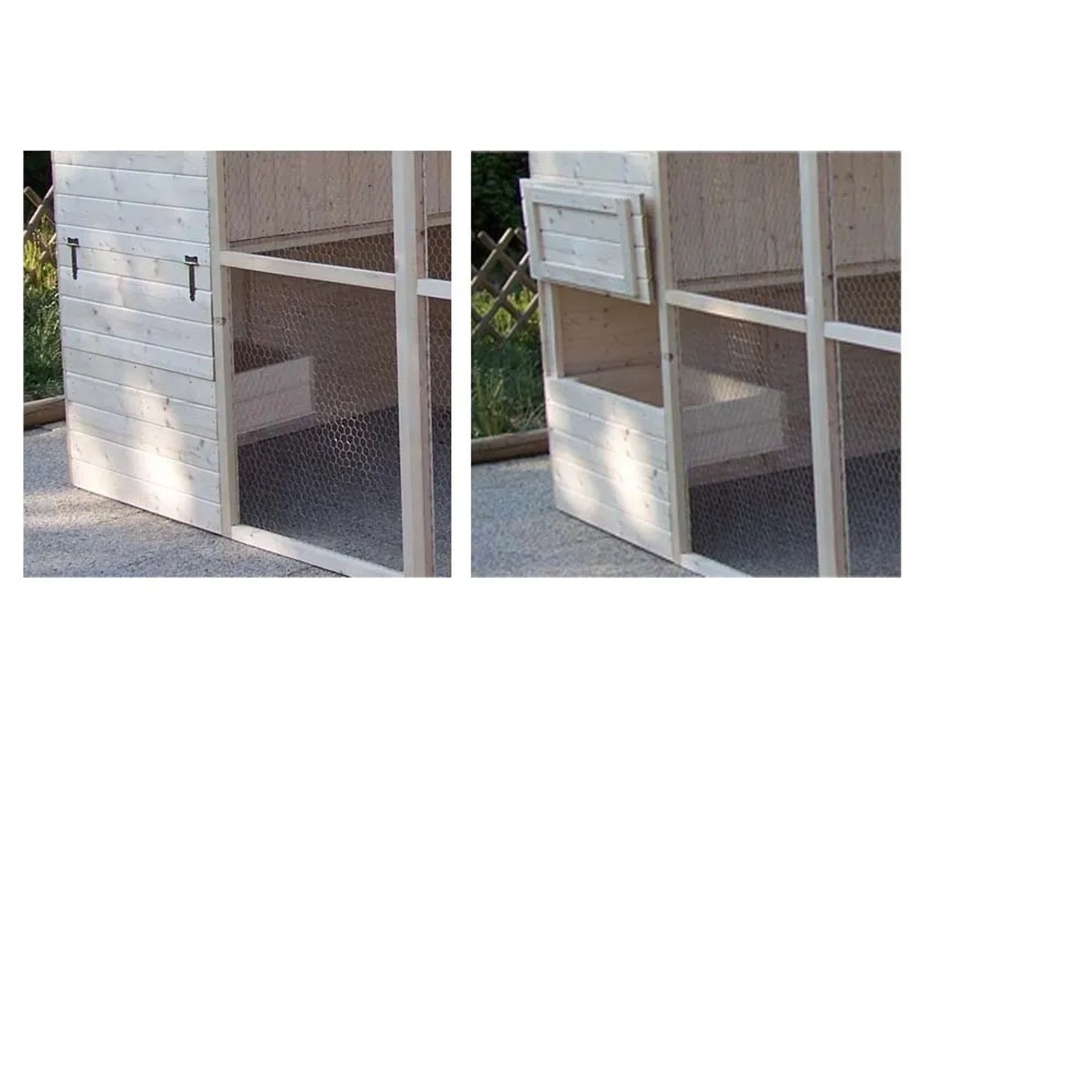 Pollaio in legno con tetto apribile 160x244 cm_8