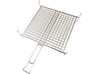Graticola Dietetica In Acciaio Inox Con Alette Laterali - 67x40 Cm, Per Barbecue Sano | Raccolta Grassi - Foto 2