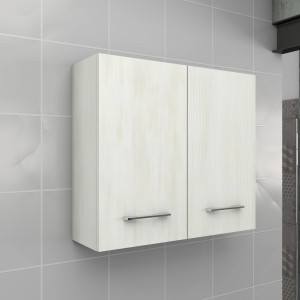 Pensile bagno t.b.t. sospeso con due ante e maniglie argentate.