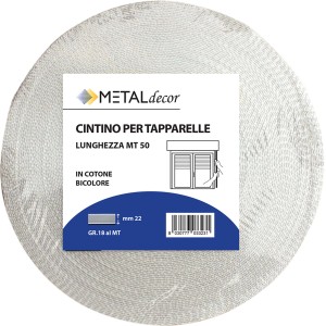 Cintino per tapparelle in cotone, lunghezza 50m, arrotolato.