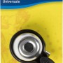 Mini campanello universale per bici, nero/argento. Per maggiore sicurezza stradale.
