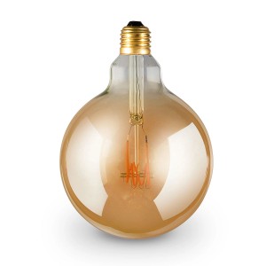Lampadina LED E27 decorativa in stile vintage con luce calda.