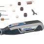 Miniutensile Dremel Lite 7760-15 con 15 accessori e cavo di ricarica USB.