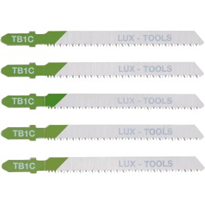 Set di lame per seghetto alternativo LUX per legno e plastica, attacco a T, lunghezza di lavoro 75mm, 5 pezzi